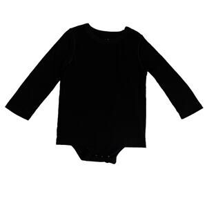 Cat & Jack Kids Adaptive Abdominal Access Long Sleeve Black Bodysuit Size 3 New
